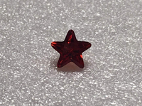 Star Shape /Orange Red Cz 5mm 0.75ct