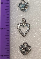 Set of (3) Heart Pendants