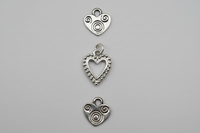 Set of (3) Heart Pendants