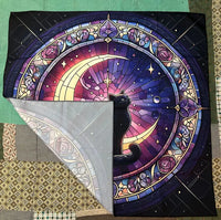 Black Cat Moon Flowers Altar/Cloth