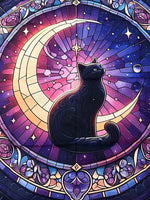 Black Cat Moon Flowers Altar/Cloth