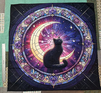 Black Cat Moon Flowers Altar/Cloth