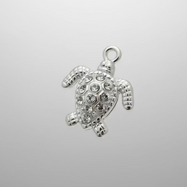 Silvertone Turtle Charm