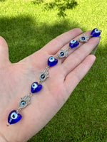 Evil Eye Glass/Metal Bead Strand