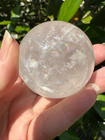 White Calcite Rainbow Sphere #4