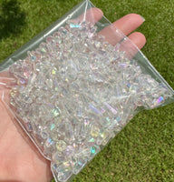 Lot of Plastic Aurora Borealis Teardrop Beads