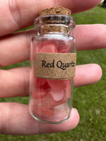 Red Quartz Chips In Bottle