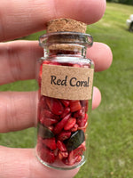 Red Coral Chips In Bottle