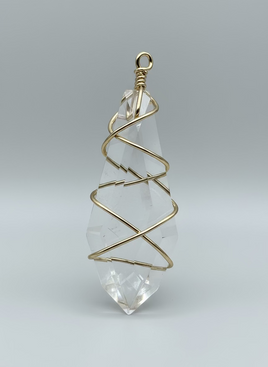 Wire Wrapped Glass Pendant