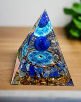 Blue Yin Yang Orgonite Pyramid #14