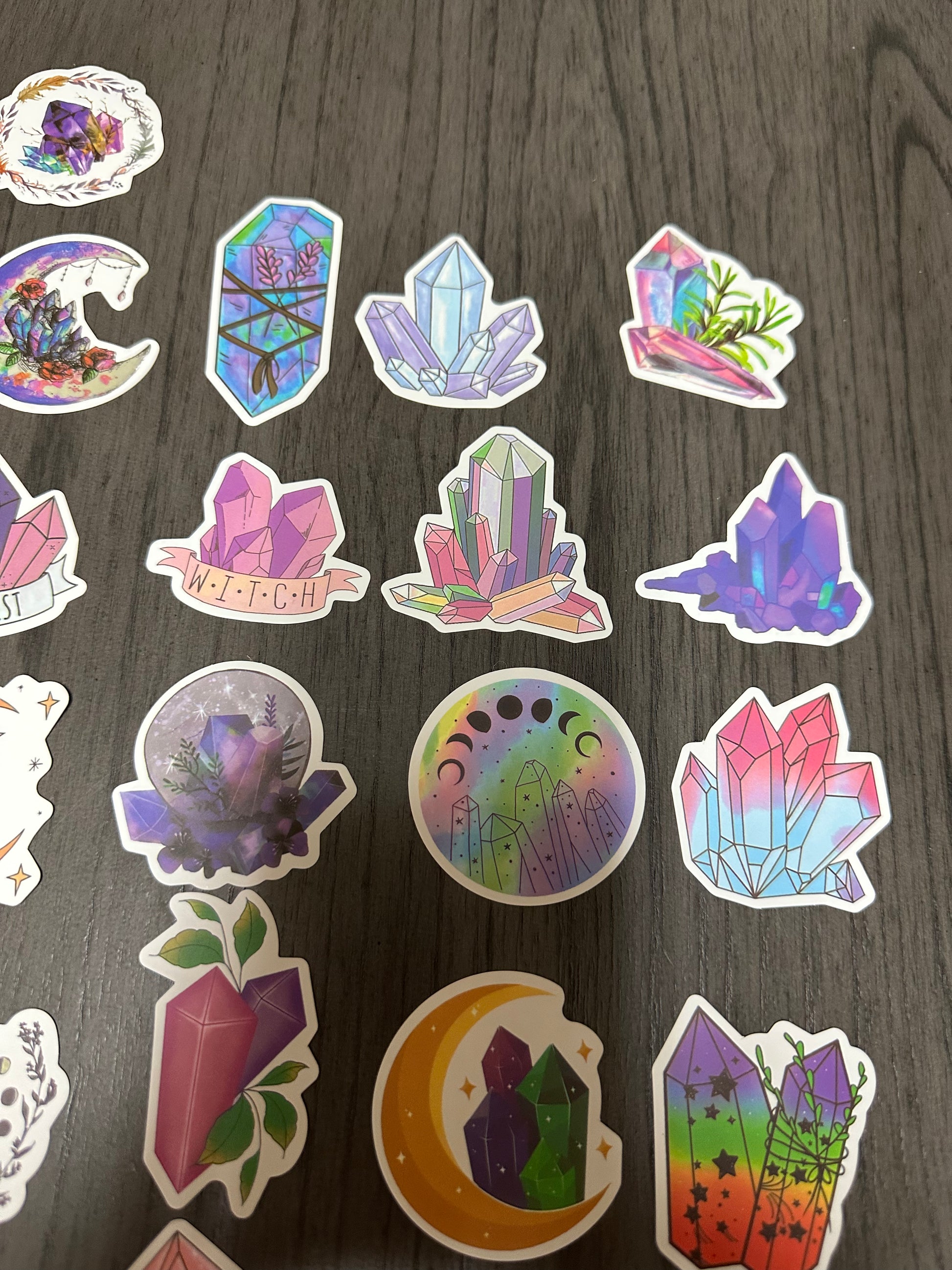 Crystal Collection Stickers set of 50 – Gems & Minerals Rock Shop