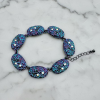 Multi Color Metal Bracelet With Stones