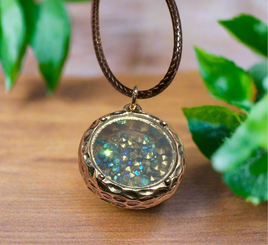 Glass Pendant with Movable Pieces