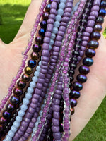 Shades of Purple Multi-Strand Glass Beads