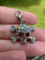 Nickel Free Skull & Bones Clip Charm Necklace