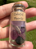 Colorful Fluorite Chips In Bottle