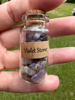 Violet Stone Chips In Bottle
