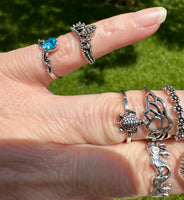 Set of 13 Silvertone Fashion Rings Assorted Sizes