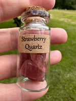 Strawberry Quartz Chips In Bottle