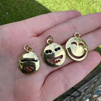 Emoji Pendants Set of 3 Goldtone