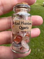 Red Phantom Quartz Chips In Bottle