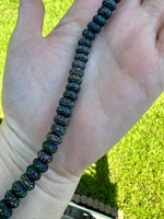 Blue Rondelle Style Resin Bead Strand