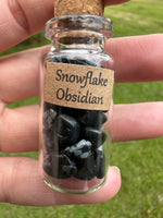 Snowflake Obsidian Chips In Bottle