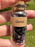 Garnet Chips In Bottle