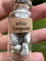White Turquoise Chips In Bottle
