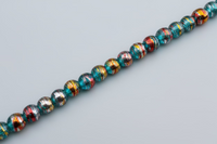 Blue Glass Round Bead Strand