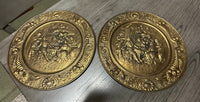 Vintage English Peerage Embossed Brass Wall Plates 14 1/2″