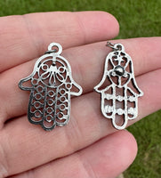 Set of (2) Silvertone Pendants