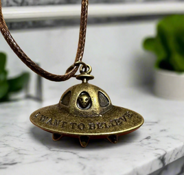 I Want To Believe Ufo Pendant & Necklace