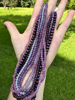 Shades of Purple Multi-Strand Glass Beads