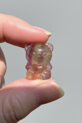 Mini Candy Fluorite Bear Carving
