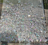 Lot of Plastic Aurora Borealis Teardrop Beads