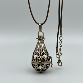 Teardrop Filigree Pendant That Opens