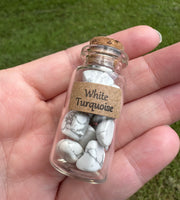 White Turquoise Chips In Bottle