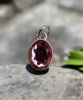 Glass Rose Color Charm