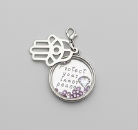 Swarovski Crystal Protect Your Inner Peace Charm