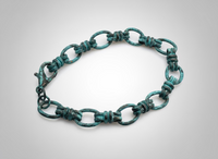 Weathered Link Metal Bracelet