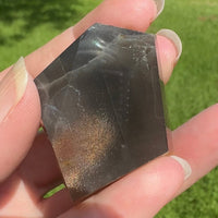 Black Rainbow Sun Stone with Hematite Freeform #19