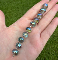 Large Faceted Glass Bead Strand