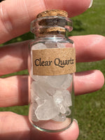 Clear Quartz Chips In Bottle