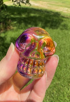 Purple & Yellow Glass Skull