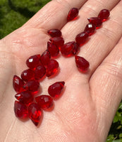Red Quartz 9x6mm Briolette Pendant