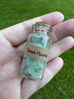 Green Fluorite Chips In Bottle