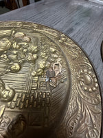 Vintage English Peerage Embossed Brass Wall Plates 14 1/2″