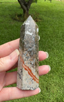 Gray Lace Agate Tower #7