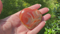 Carnelian Heart Palm Stone #1